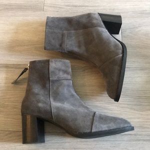 Grey suede bootie